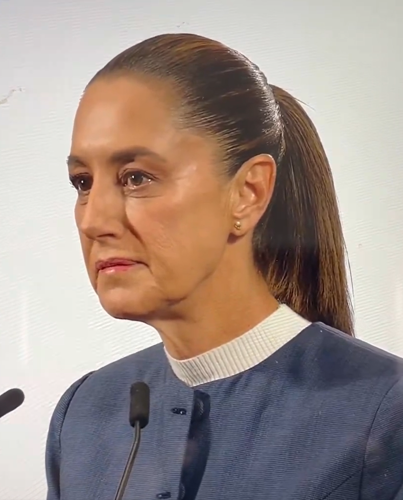 Imagen de Claudia Sheinbaum dice que la guerra contra el narco no funciona. Dice que la:ncia en Michoacan fue gracias a combatir al narco. Se deben atender a las causas y la judicialización.